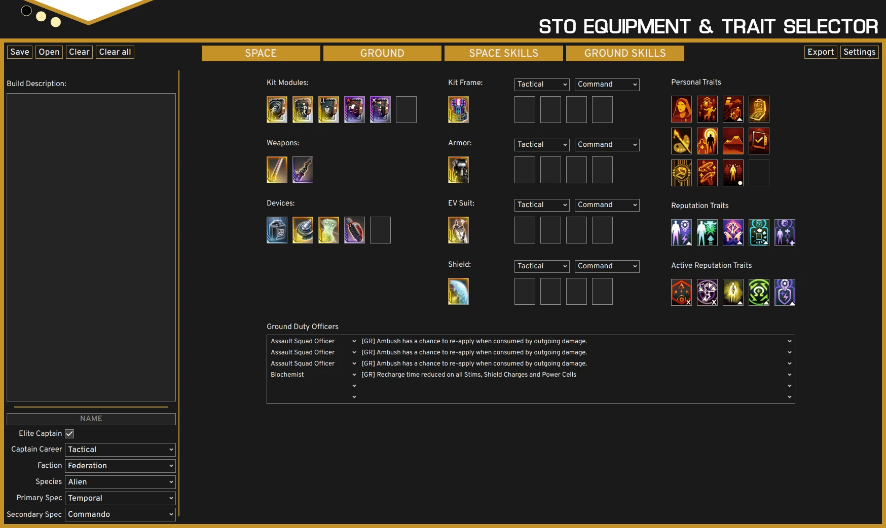 Ground build section