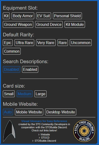 settings overview